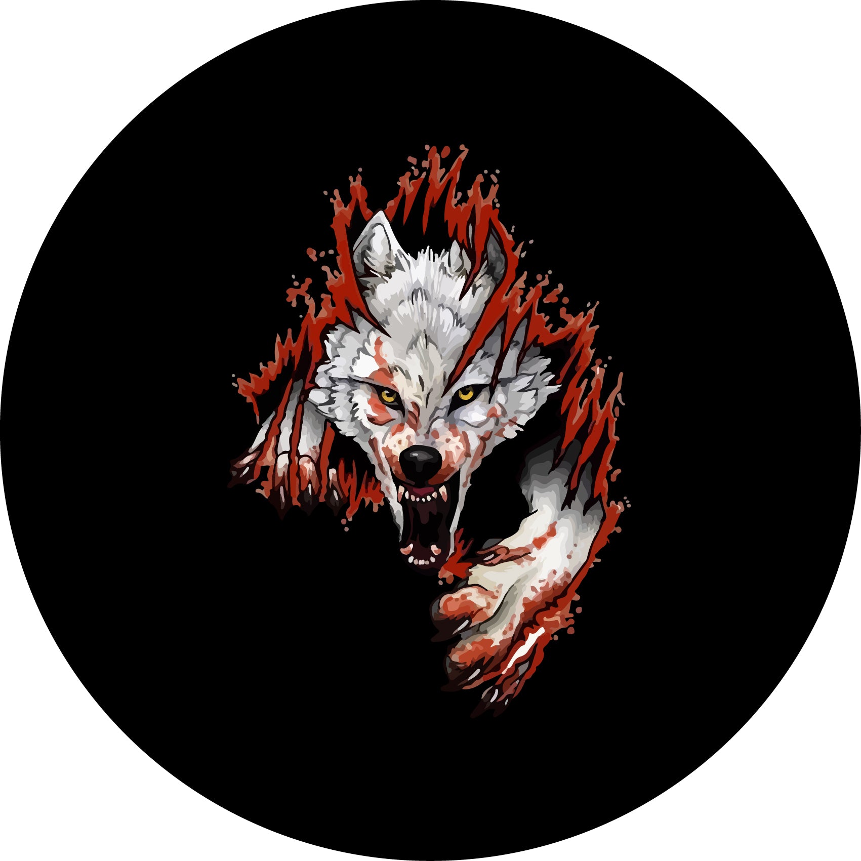 Wolf Designed Spare Wheel Tire Cover